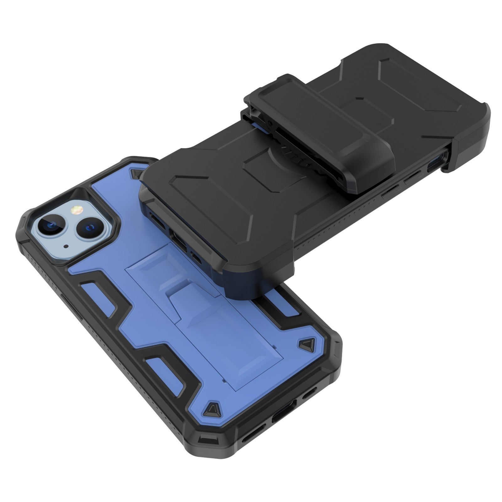 For iPhone 14 Invisible Kickstand Phone Case TPU PC Anti-Slip Protective Cover For iPhone 14 Invisible Kickstand Phone Case TPU PC Anti-Slip Protective Cover